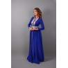 Caftan bleu roi et pantalon Aladin
