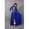 Caftan bleu roi et pantalon Aladin