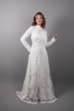 Caftan Safae de mariage ivoire blanc - takchita marocaine mariage livraison Strasbourg