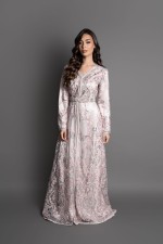 Acheter takchita marocaine rose de cérémonie à Nantes - Caftan Wardia