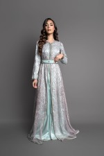 Caftan Loubna - tenue de mariée marocaine traditionnel dentelle vert