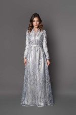Takchita marocaine de cérémonie brodée main de cérémonie brodé - Caftan Hasna