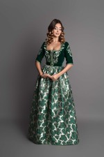 Caftan Qasria coupe ajustée de cérémonie - takchita marocaine de mariée à commander en ligne