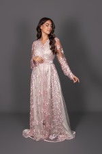 Takchita Lilya deux pièces rose argenté - takchita marocaine mariage livraison Lille