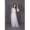 Kaftan Lamis - wit geborduurd zilver