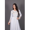 Kaftan Lamis - wit geborduurd zilver