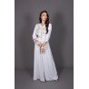Kaftan Lamis - white embroidered silver