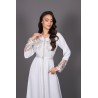 Kaftan Lamis - Weiß bestickt Silber