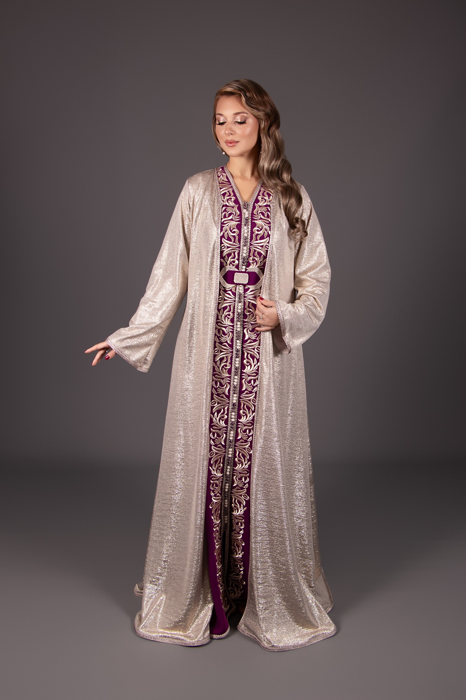 Takchita Zahira - three-piece purple gold