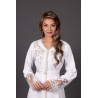 Kaftan Lamis - wit geborduurd zilver