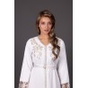 Kaftan Lamis - wit geborduurd zilver