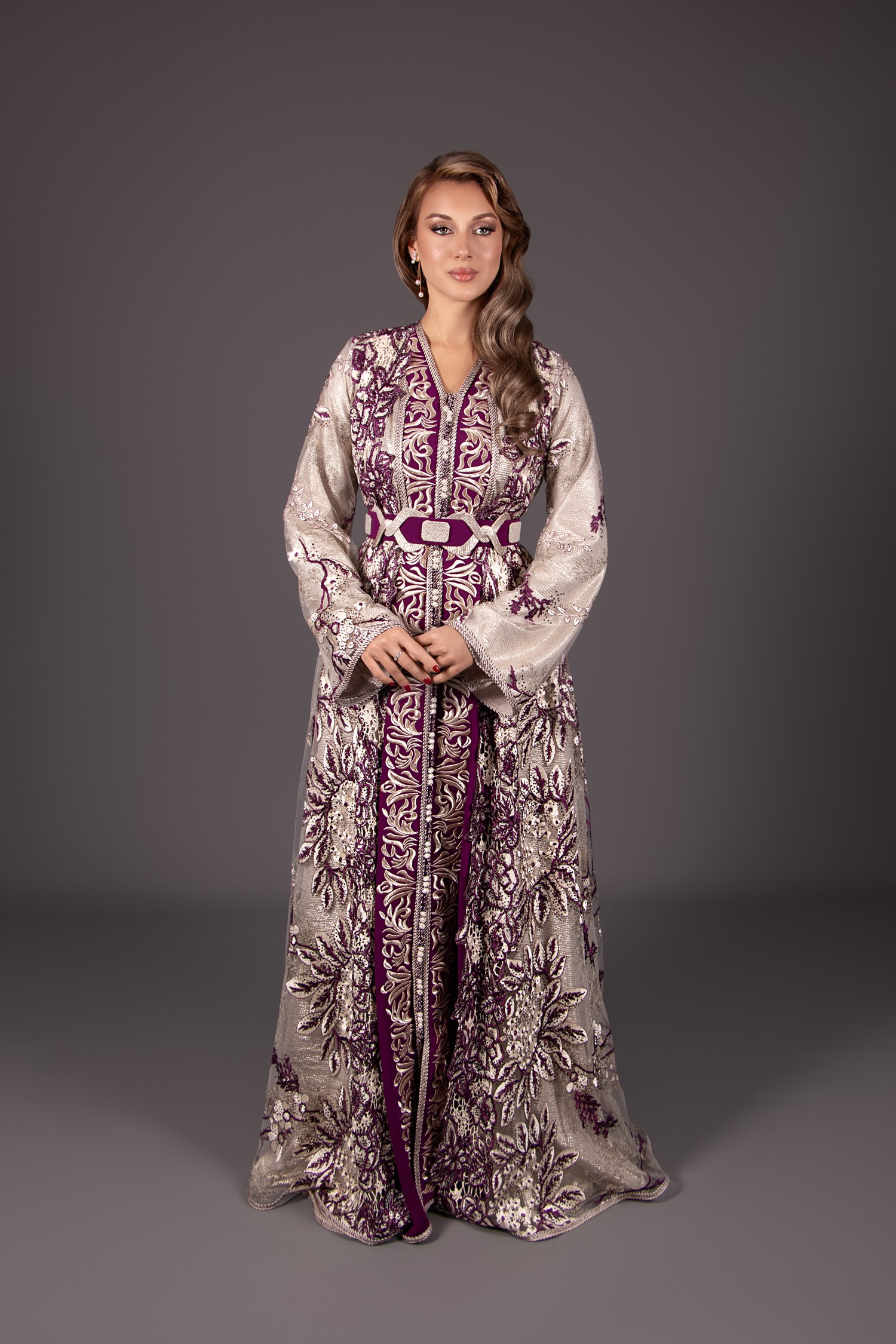 Takchita Zahira - three-piece purple gold