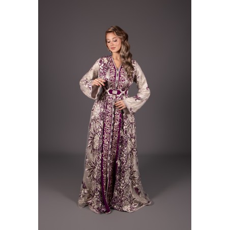 Takchita Zahira - three-piece purple gold
