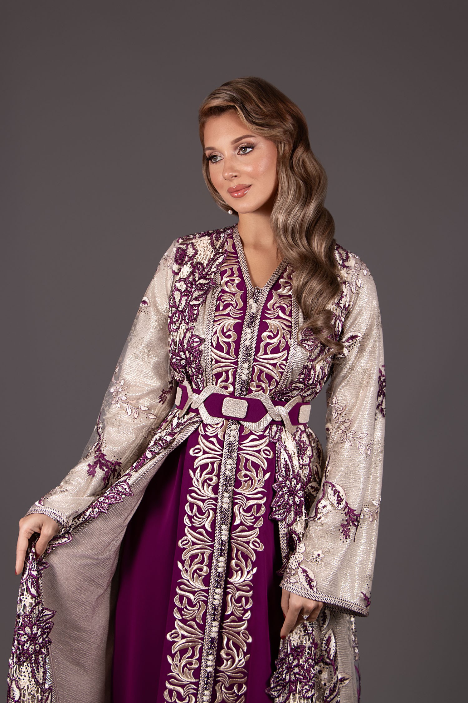 Takchita Zahira - three-piece purple gold