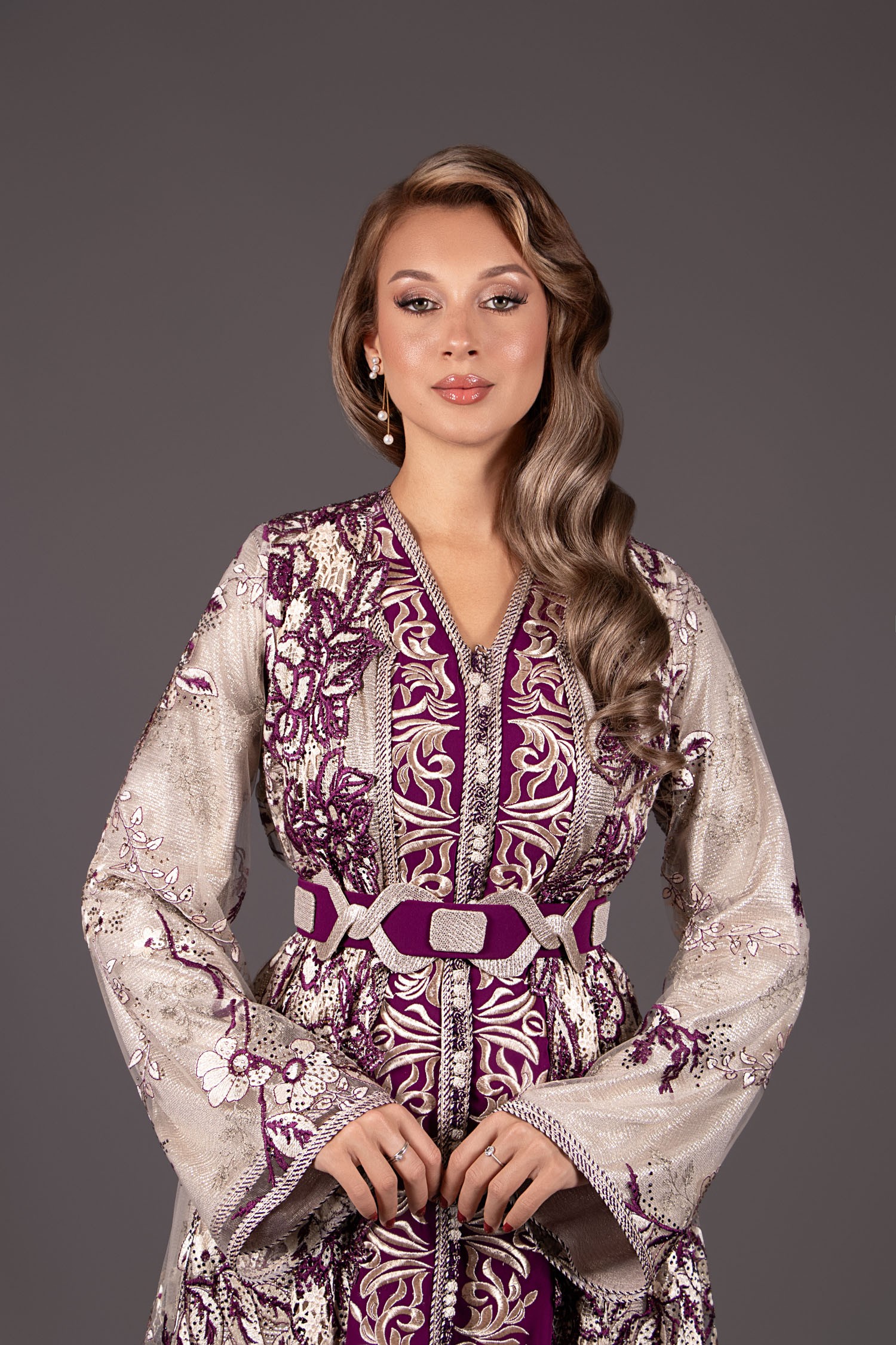 Takchita Zahira - three-piece purple gold