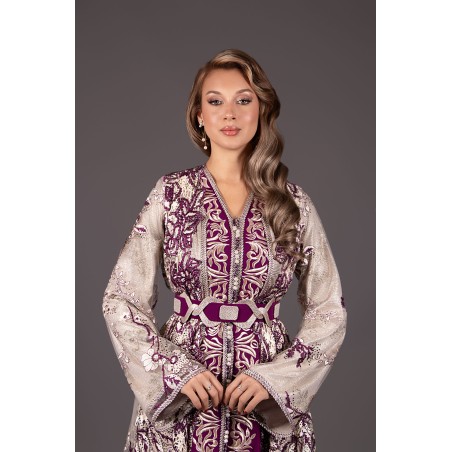 Takchita Zahira - three-piece purple gold