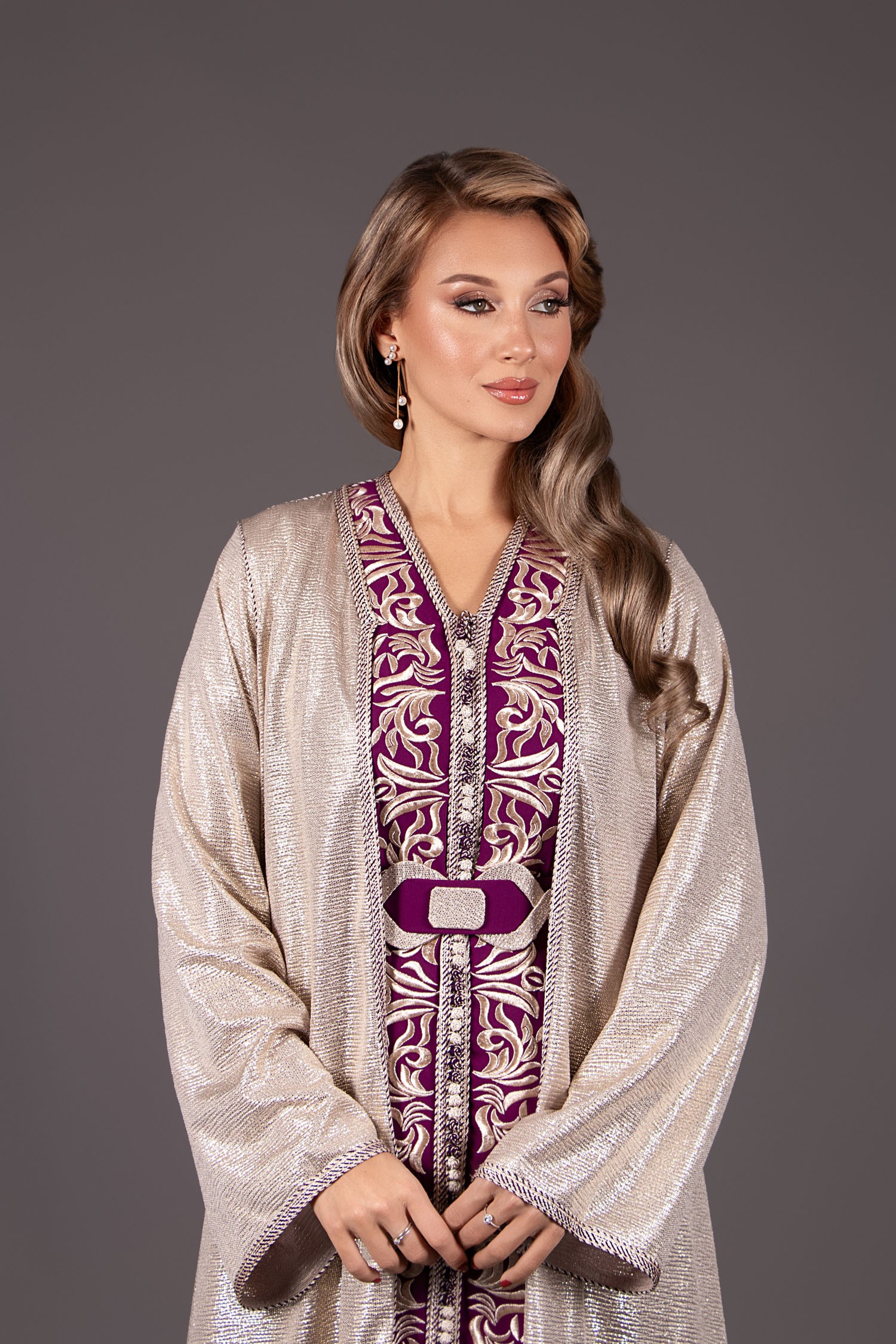 Takchita Zahira - three-piece purple gold