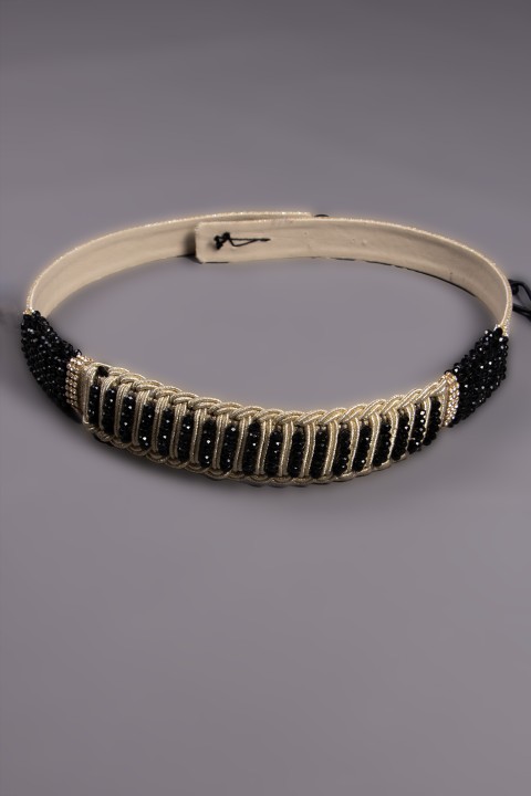 Ceinture pour caftan Dahbia - doré perlé main