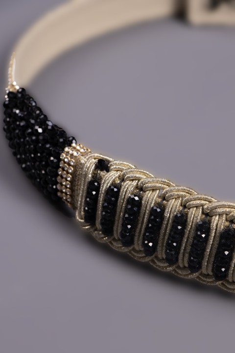 Ceinture pour caftan Dahbia - doré perlé main