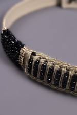 Acheter ceinture caftan marocain doré perlé main - Ceinture pour caftan Dahbia