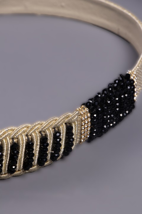 Ceinture pour caftan Dahbia - doré perlé main