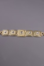 Ceinture pour caftan Cristalia doré - ceinture caftan marocain livraison Casablanca