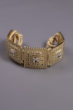 Ceinture marocaine mdamma doré - Ceinture pour caftan Cristalia