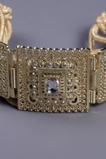 Commander mdamma ceinture marocaine doré - Ceinture pour caftan Cristalia