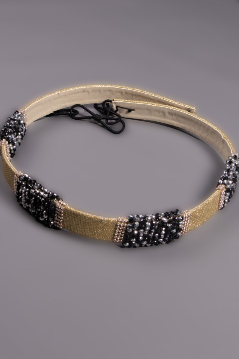 Ceinture pour caftan Layali - noir doré