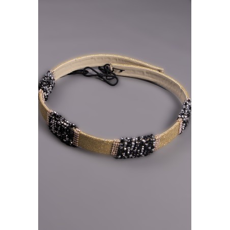 Ceinture pour caftan Layali - noir doré