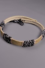 Ceinture pour caftan Layali noir doré - ceinture caftan marocain livraison Strasbourg