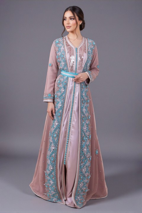Takchita marocaine moderne de cérémonie - Caftan Chahla sur mesure