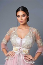 Acheter takchita marocaine mariage rose de mariage - Caftan Amira Rose