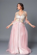 Caftan Amira Rose - caftan marocain de mariée rose de mariage expédié à Lille