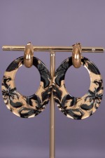 Acheter bijoux mariée marocaine - Boucles d'oreilles Layla Noir
