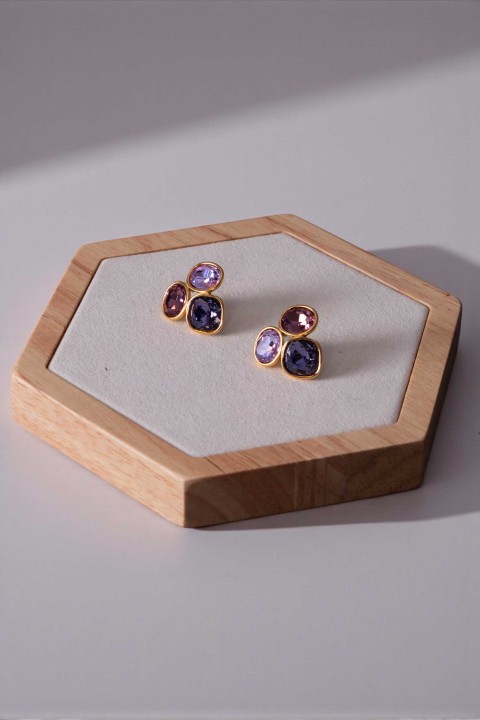 Boucles d'oreilles Violeta - mauve