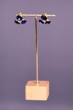 Boucles d'oreilles Celestia - bijoux de mariée orientale bleu