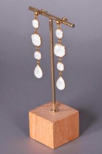 Boucles d'oreilles Perlina Blanc - bijoux caftan marocain à commander en ligne