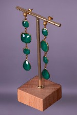 Boucles d'oreilles Perlina Vert - bijoux mariée livraison Montpellier