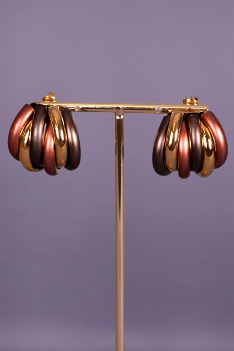 Boucles d'oreilles Medina Marron - marron