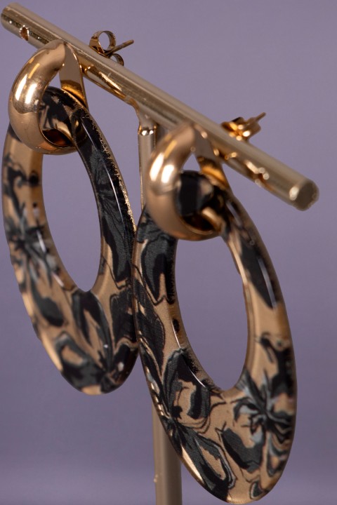 Boucles d'oreilles Layla Noir II - bijoux caftan marocain à commander en ligne
