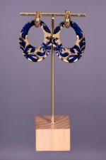 Commander parure mariage oriental bleu - Boucles d'oreilles Layla Bleu