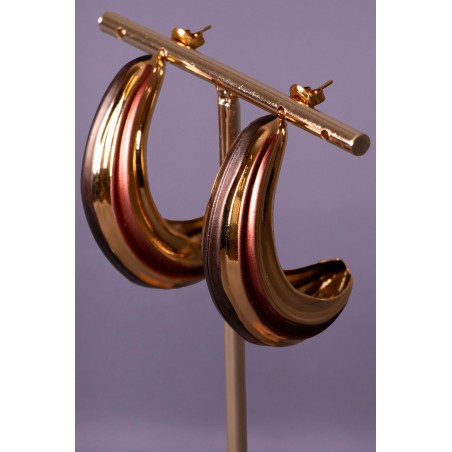 Boucles d'oreilles Tiziri Marron - marron
