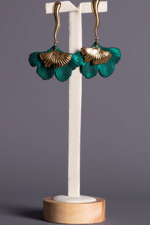 Boucles d'oreilles Warka vert - bijoux mariée livraison Marrakech