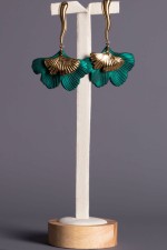 Boucles d'oreilles Warka vert - bijoux mariée livraison Marrakech
