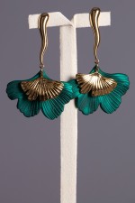 Boucles d'oreilles Warka vert - bijoux caftan marocain à commander en ligne