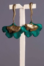 Boucles d'oreilles Warka - bijoux de mariée orientale vert