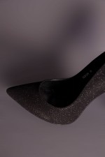 Escarpins Nejma Noir - escarpins pour caftan marocain mariage noir