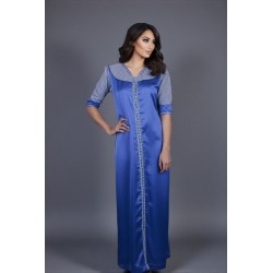 Marokkanische Djellaba modern Blau Weiß - Djellaba Azura - online kaufen Wien