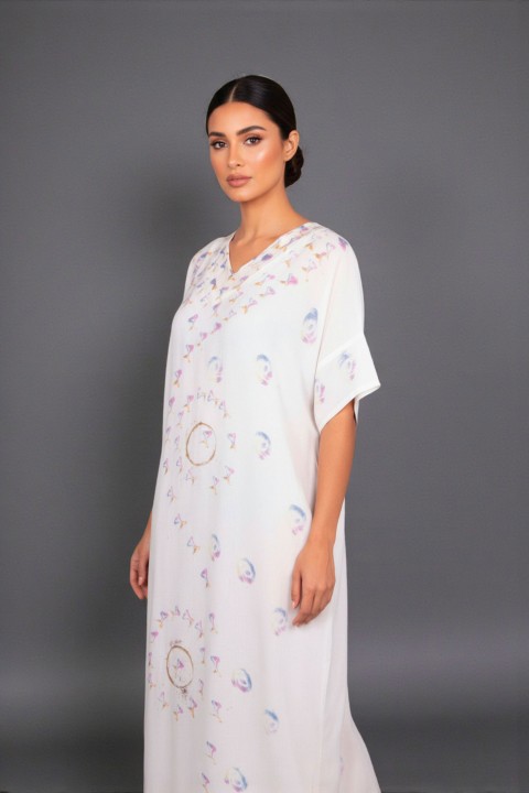 Robe d'intérieur Mina coton blanc - livraison Marseille